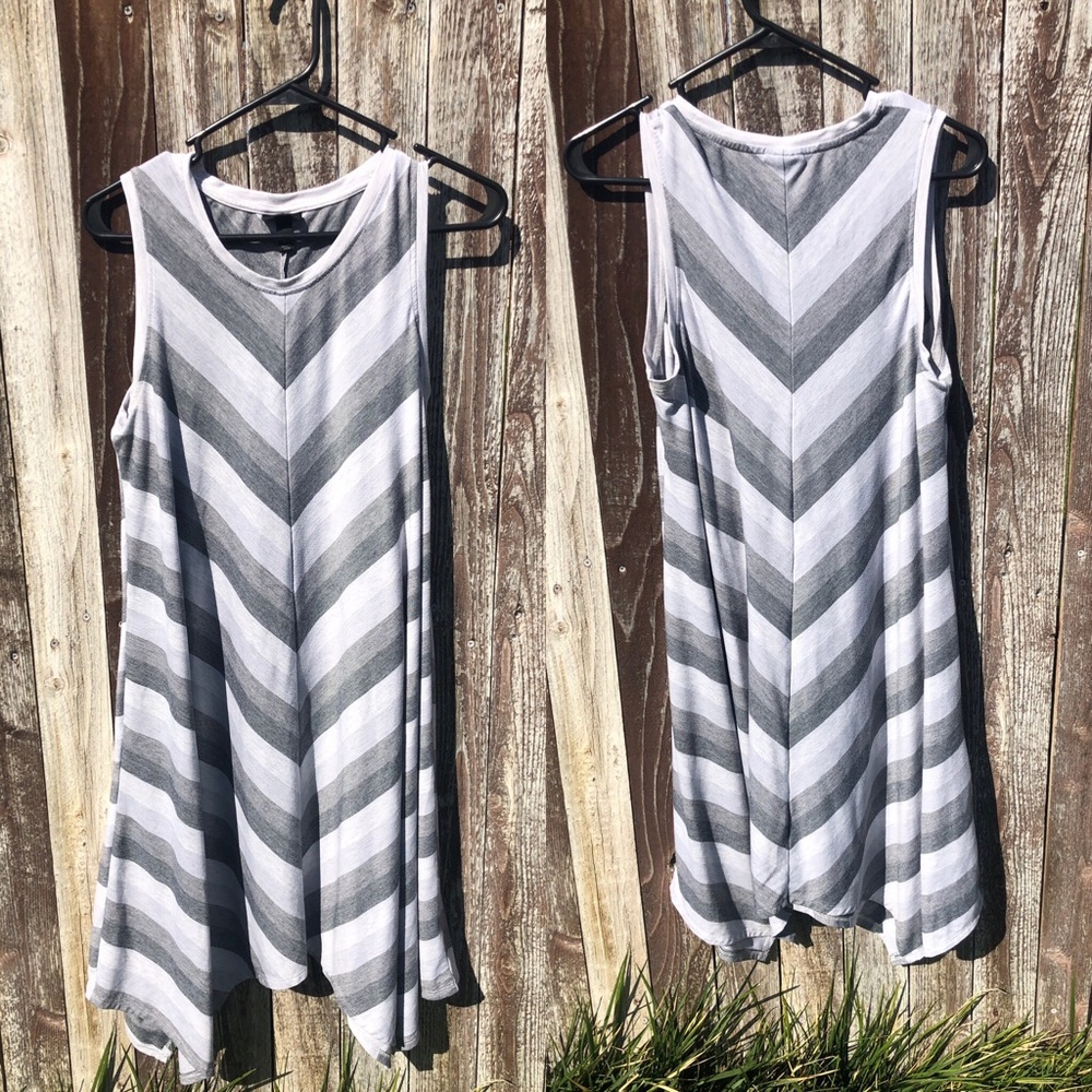 Grey Chevron Dress